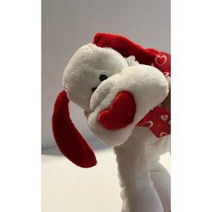 Red white puppy plush stuffed animal tongue out walMart